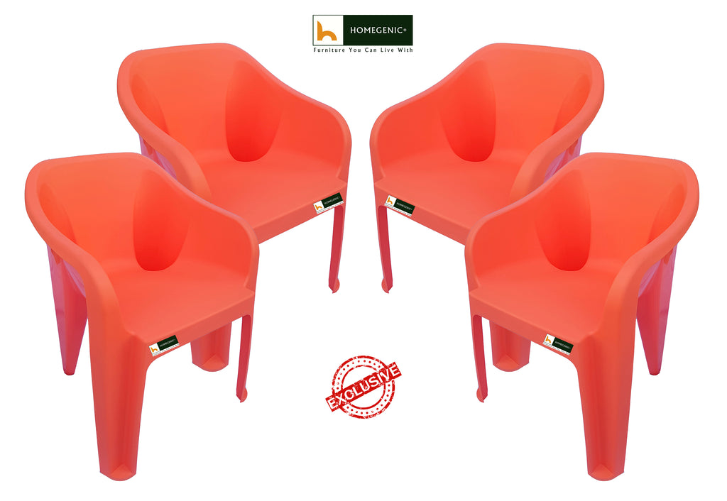 Eeezy Futura Plastic Chairs Matte Finish European Design | HOMEGENIC.