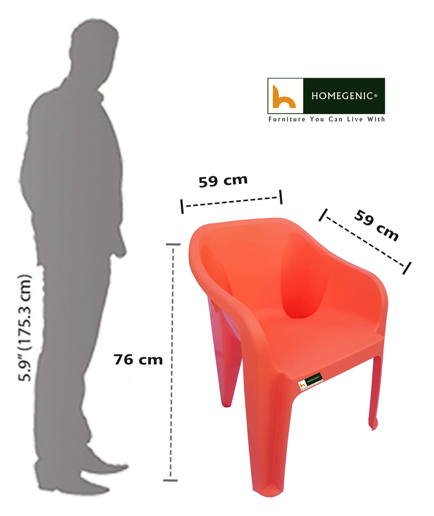 Eeezy Futura Plastic Chairs Matte Finish European Design | HOMEGENIC.