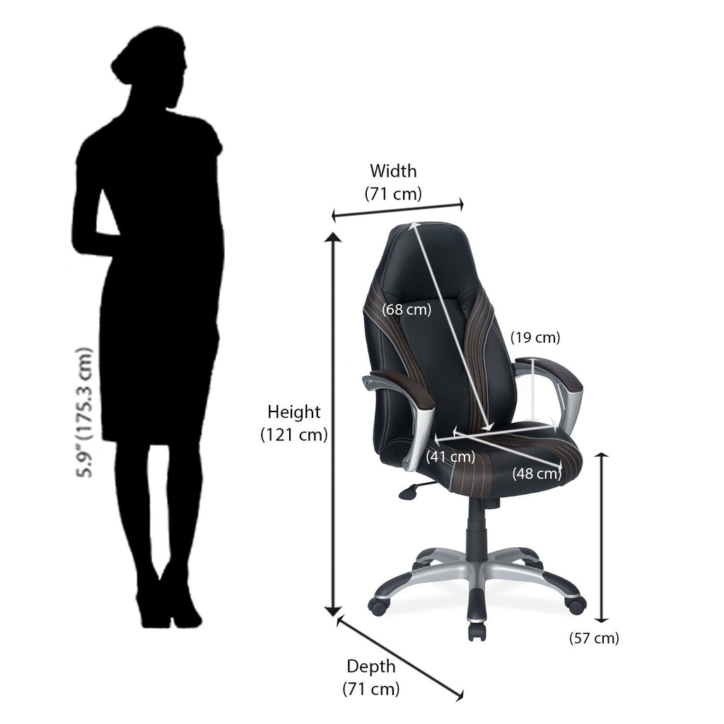Nilkamal Royce High Back Office Chair (Black) | HOMEGENIC.
