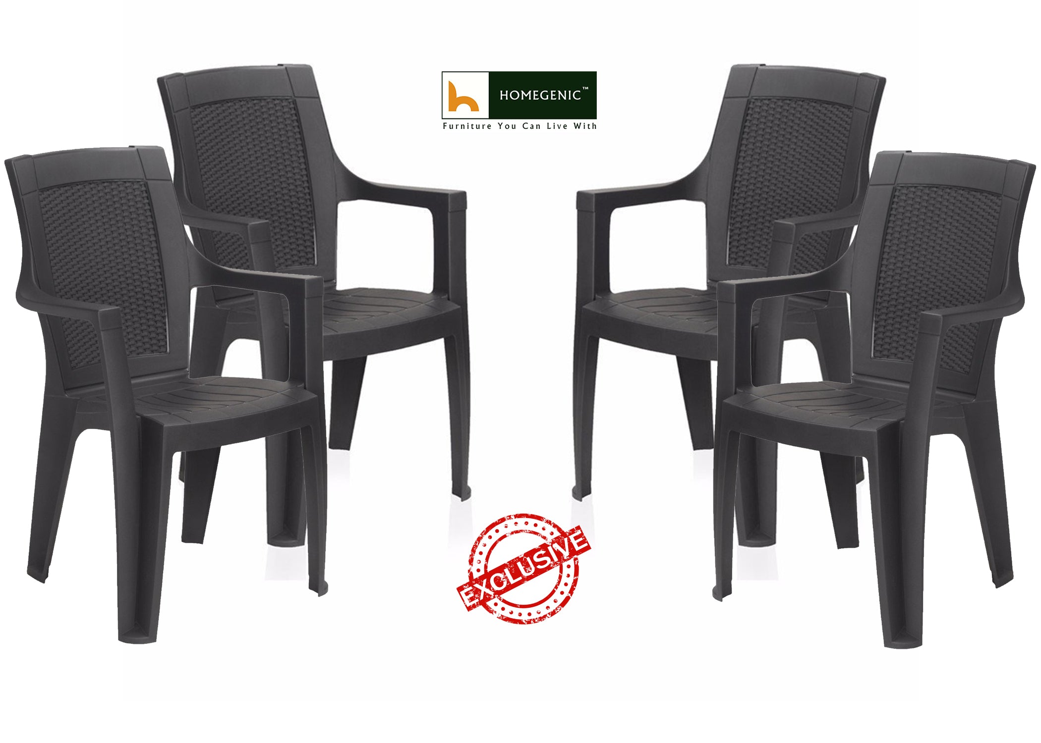 Nilkamal Mystique High Back Chair with Arm (Brown) | HOMEGENIC.