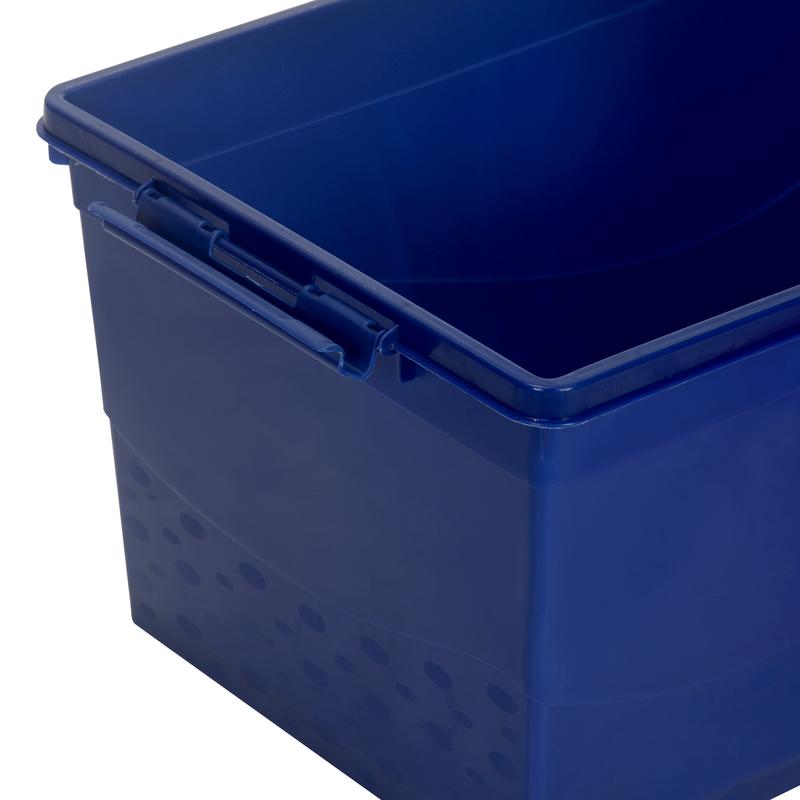 Nilkamal Stackable Storage Box 50 Ltr with Wheels (Blue & Red) | HOMEGENIC.