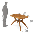 Nilkamal Shahenshah Kross Leg Dining Table Set with 4 Chairs | HOMEGENIC.