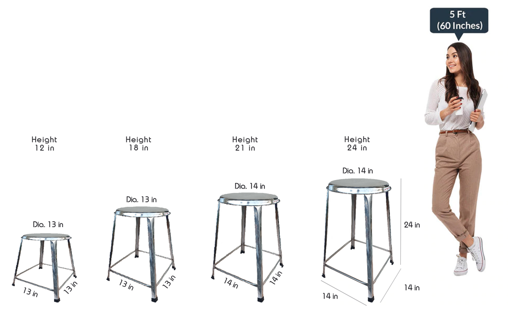 Rally Steel Multipurpose Stool for Home SS202 | HOMEGENIC.