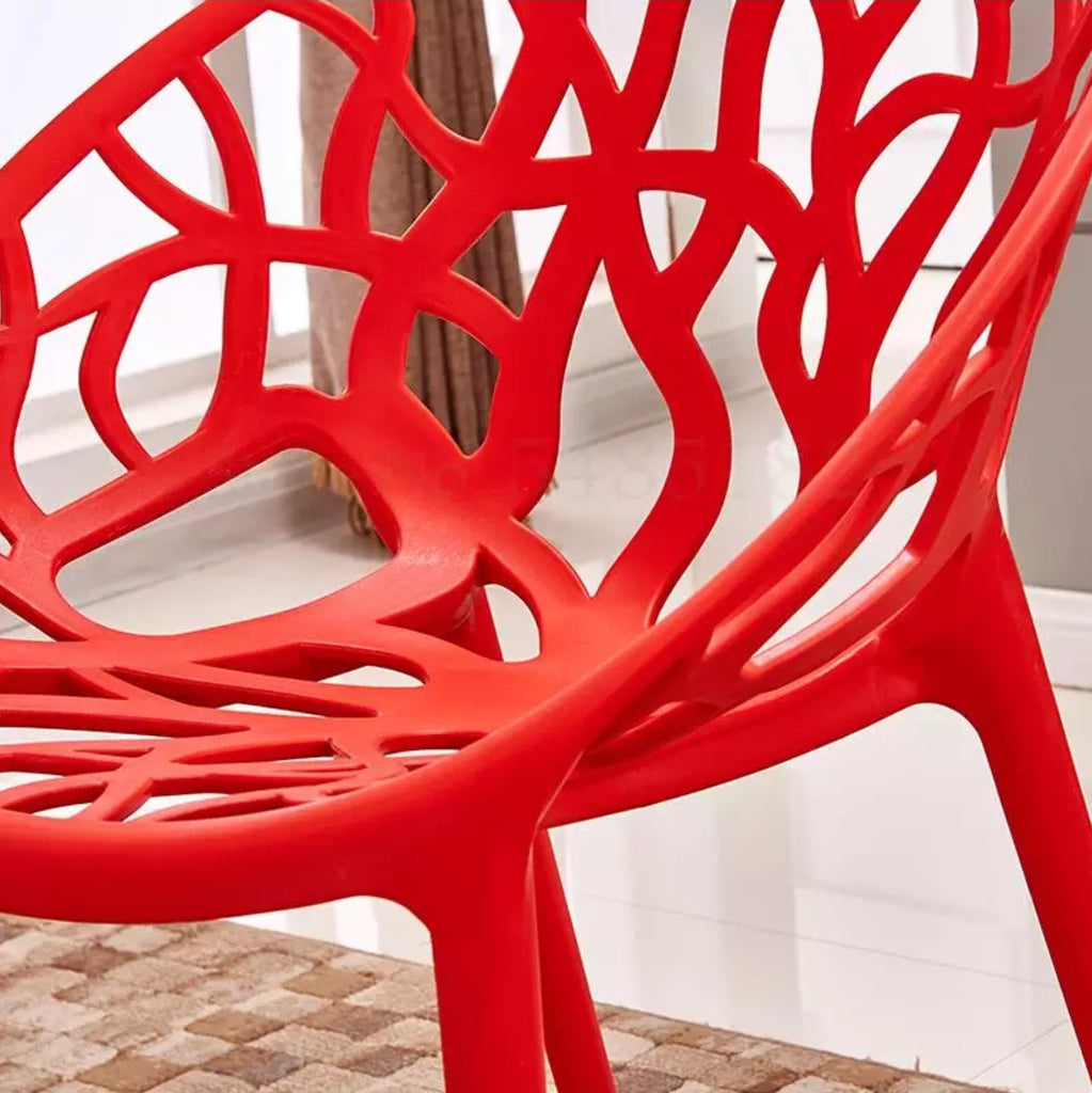 Nilkamal Crystal PP Chairs (Red Color) | HOMEGENIC.