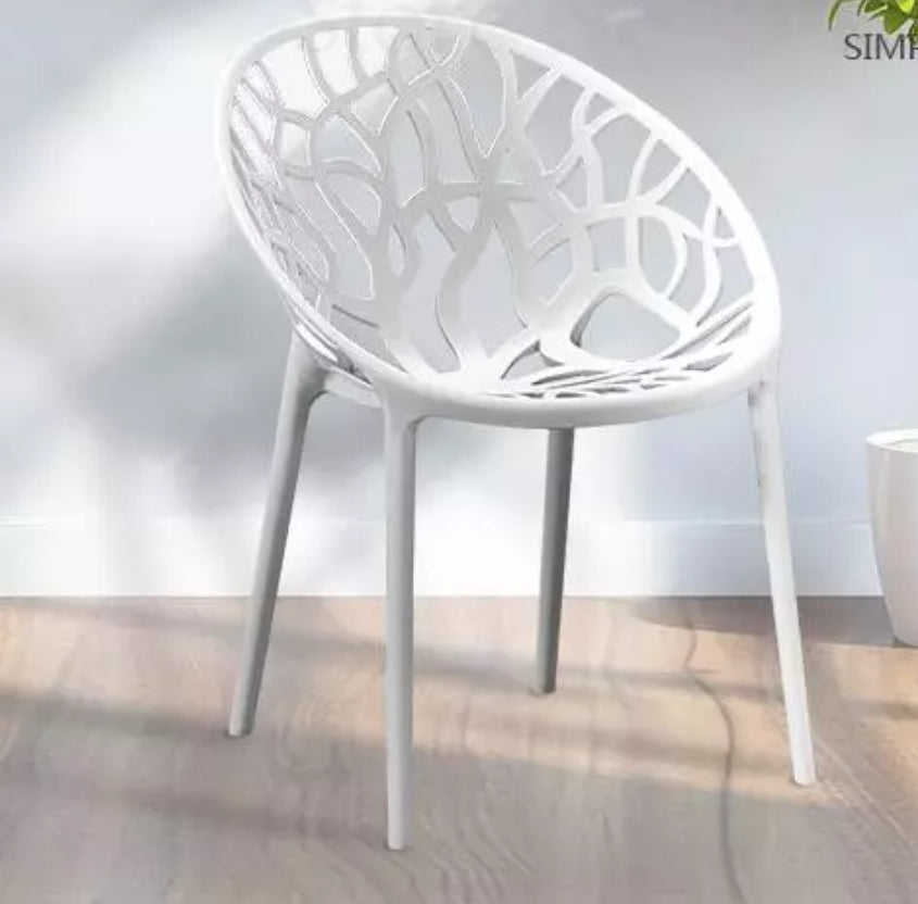 Nilkamal Crystal PP Chairs (White Color) | HOMEGENIC.