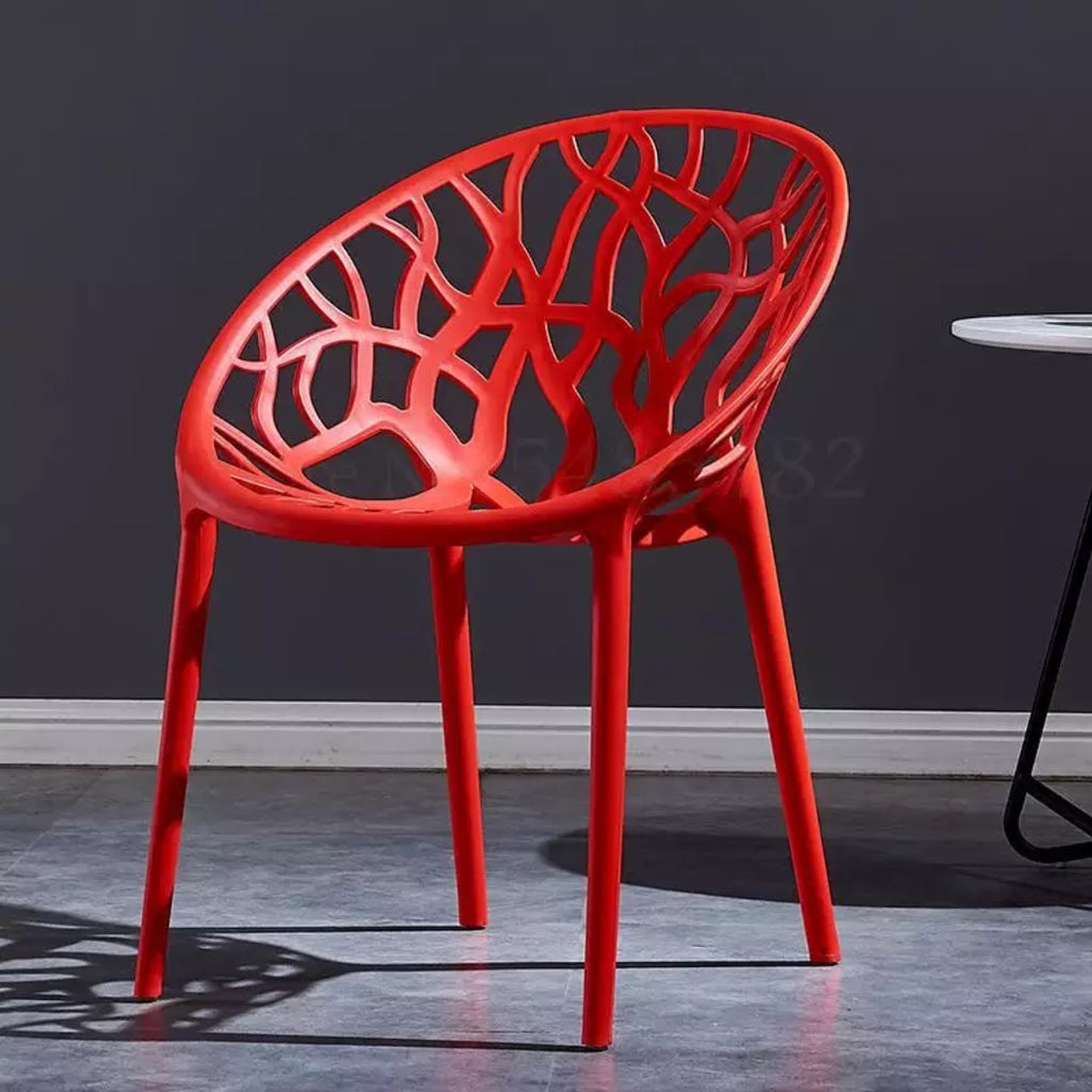 Nilkamal Crystal PP Chairs (Red Color) | HOMEGENIC.