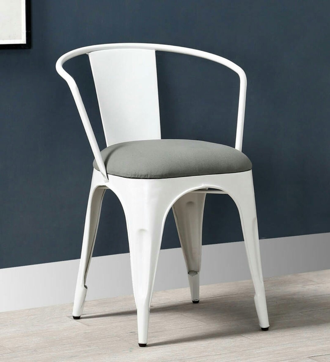 Aero Tolix Metal Bistro Dining Chair White Single Piece
