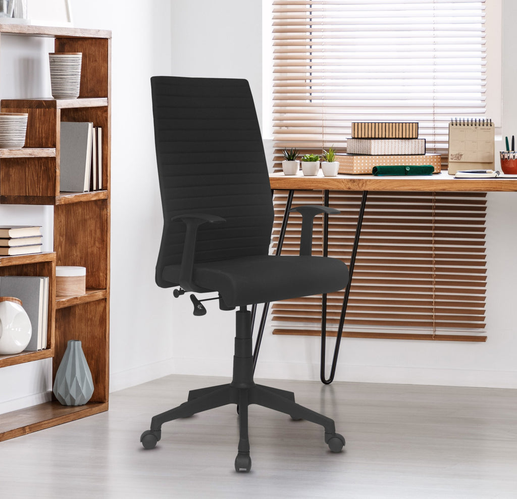 Nilkamal Thames High Back Fabric Chair with Laptop Stand Complimentary | HOMEGENIC.