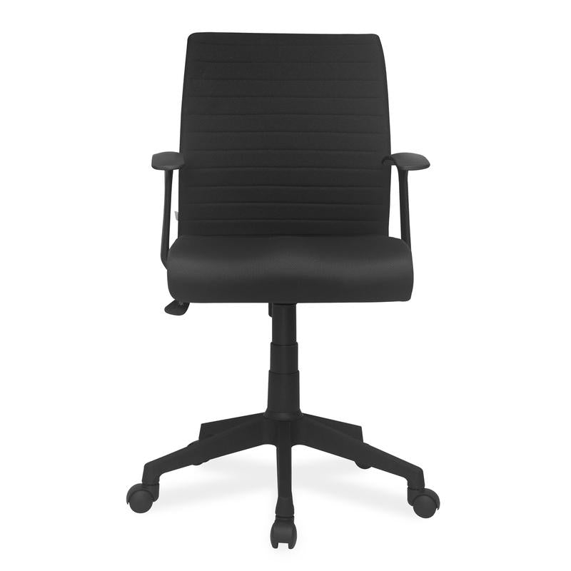 Nilkamal Thames Low Back Fabric Chair (Black) | HOMEGENIC.