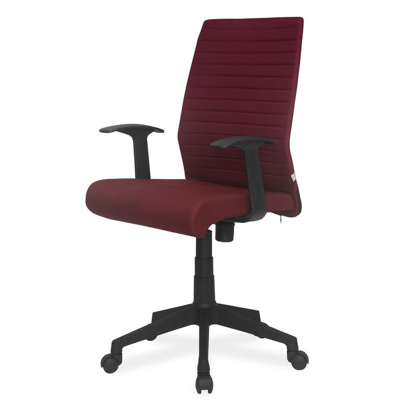 Nilkamal Thames Mid Back Fabric Chair with Laptop Stand Complimentary | HOMEGENIC.