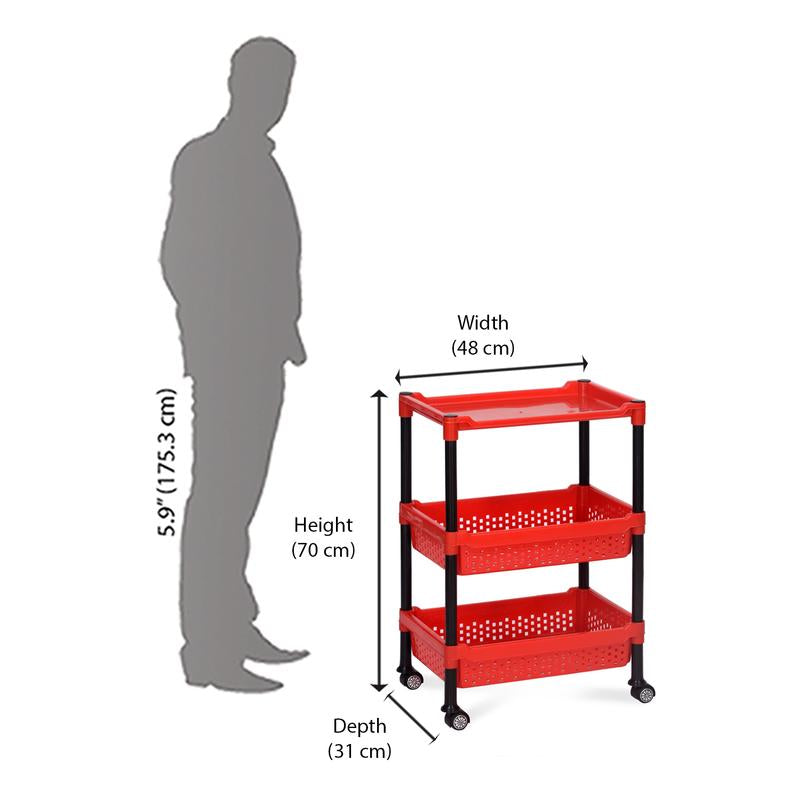 Nilkamal Trolley 15 Plastic | HOMEGENIC.