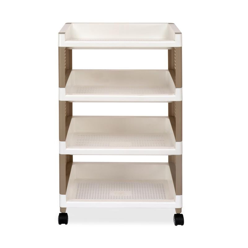 Nilkamal Trolley 25 (Milky White/Taupe Plaza) | HOMEGENIC.