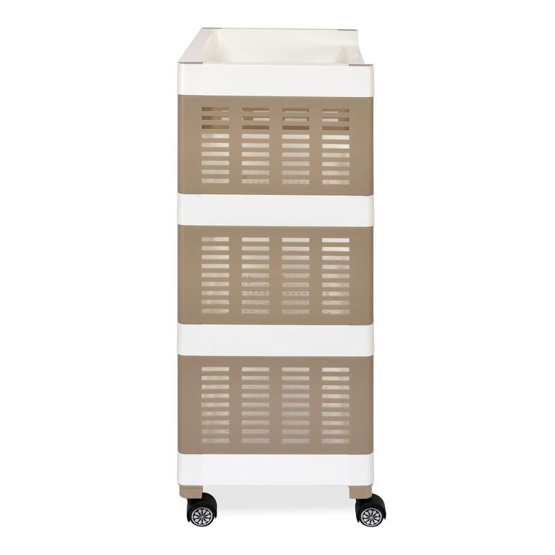 Nilkamal Trolley 25 (Milky White/Taupe Plaza) | HOMEGENIC.