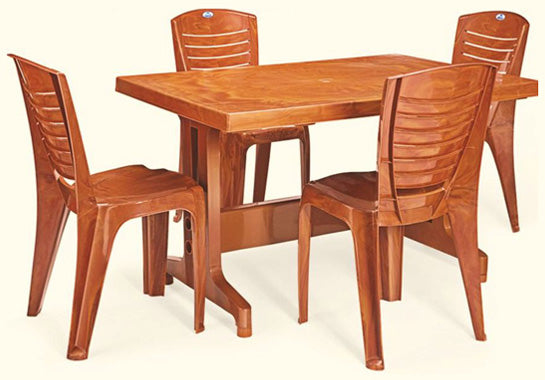 Nilkamal Ultima Dining Table with 6 Chairs CH4025 (Pear Wood) | HOMEGENIC.