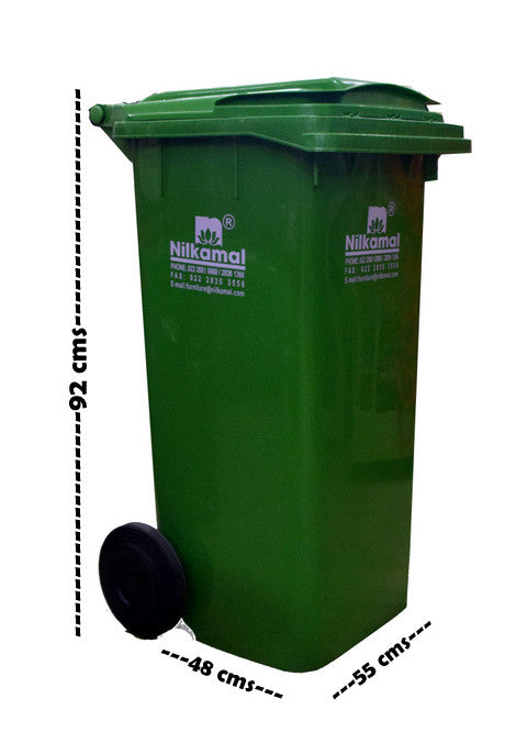 Nilkamal 120 Ltr Wheel Garbage Dustbin (Swachh Bharat Mission) | HOMEGENIC.