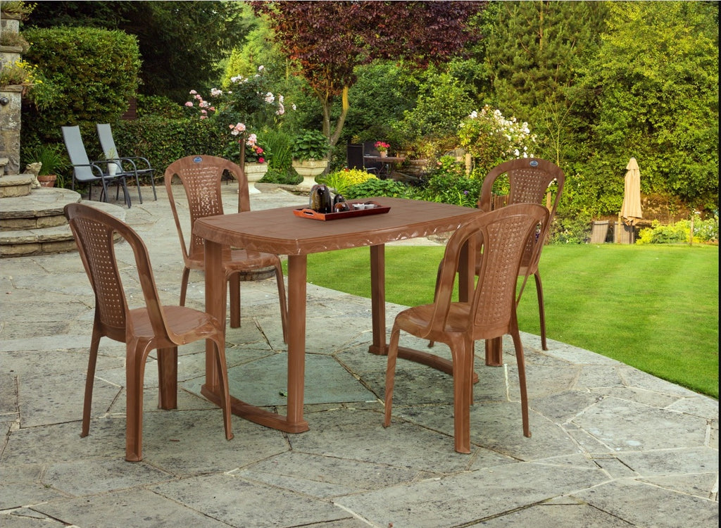 Nilkamal Shahenshah Dining Table Set with 4 Chairs | HOMEGENIC.