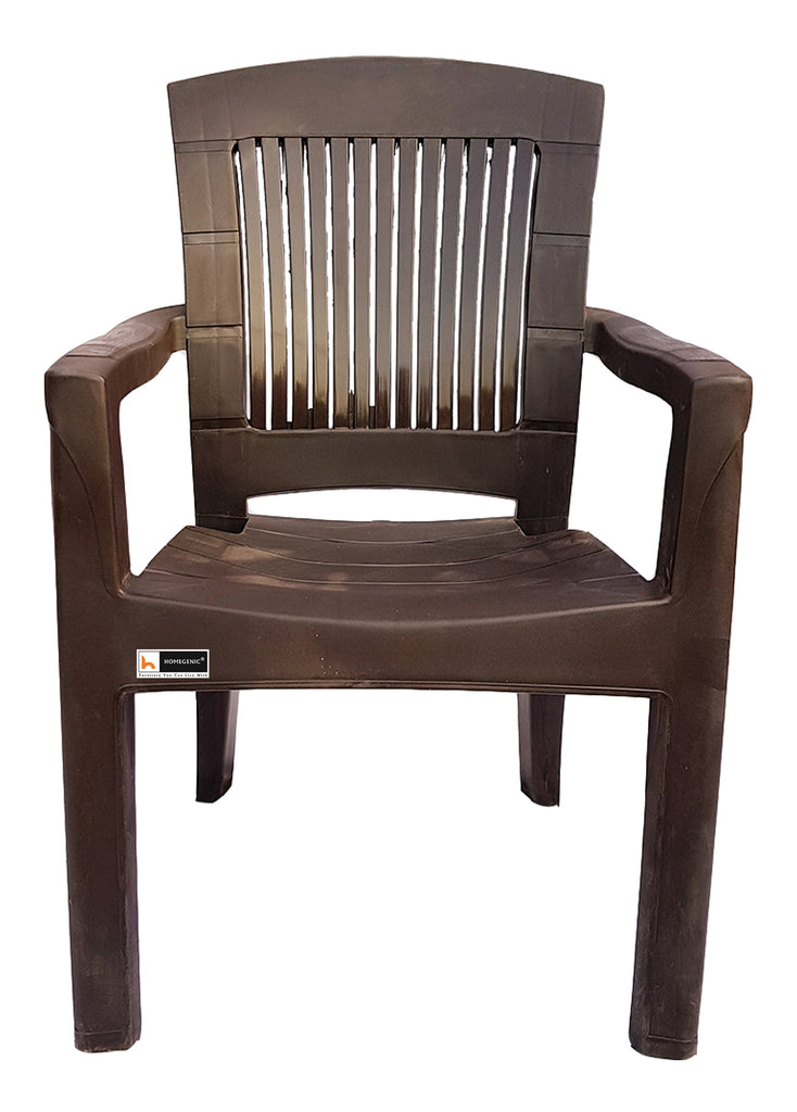 Choice Jaguar Plastic Chair (Weather Brown) Long Back Support | HOMEGENIC.