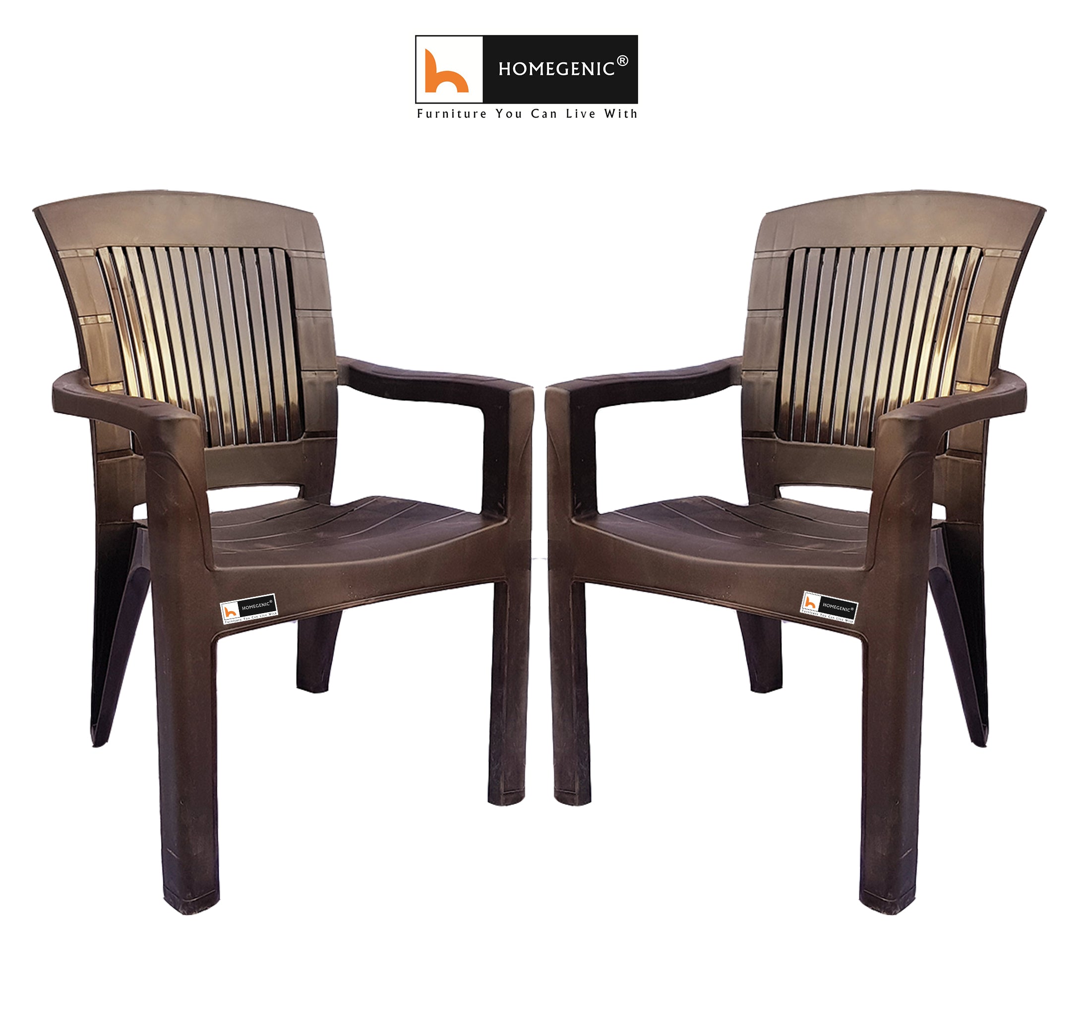 Choice Jaguar Plastic Chair (Weather Brown) Long Back Support | HOMEGENIC.
