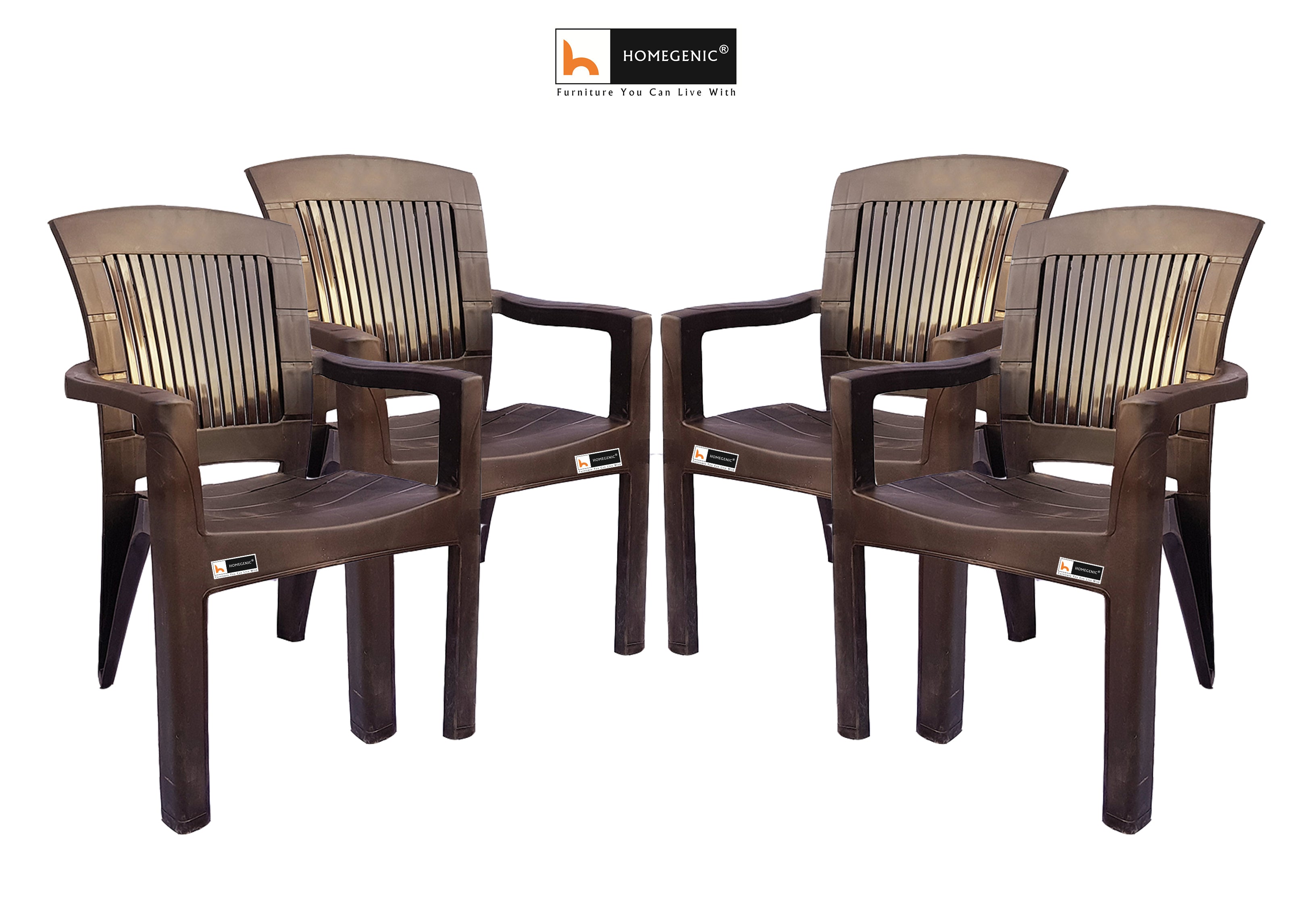 Choice Jaguar Plastic Chair (Weather Brown) Long Back Support | HOMEGENIC.