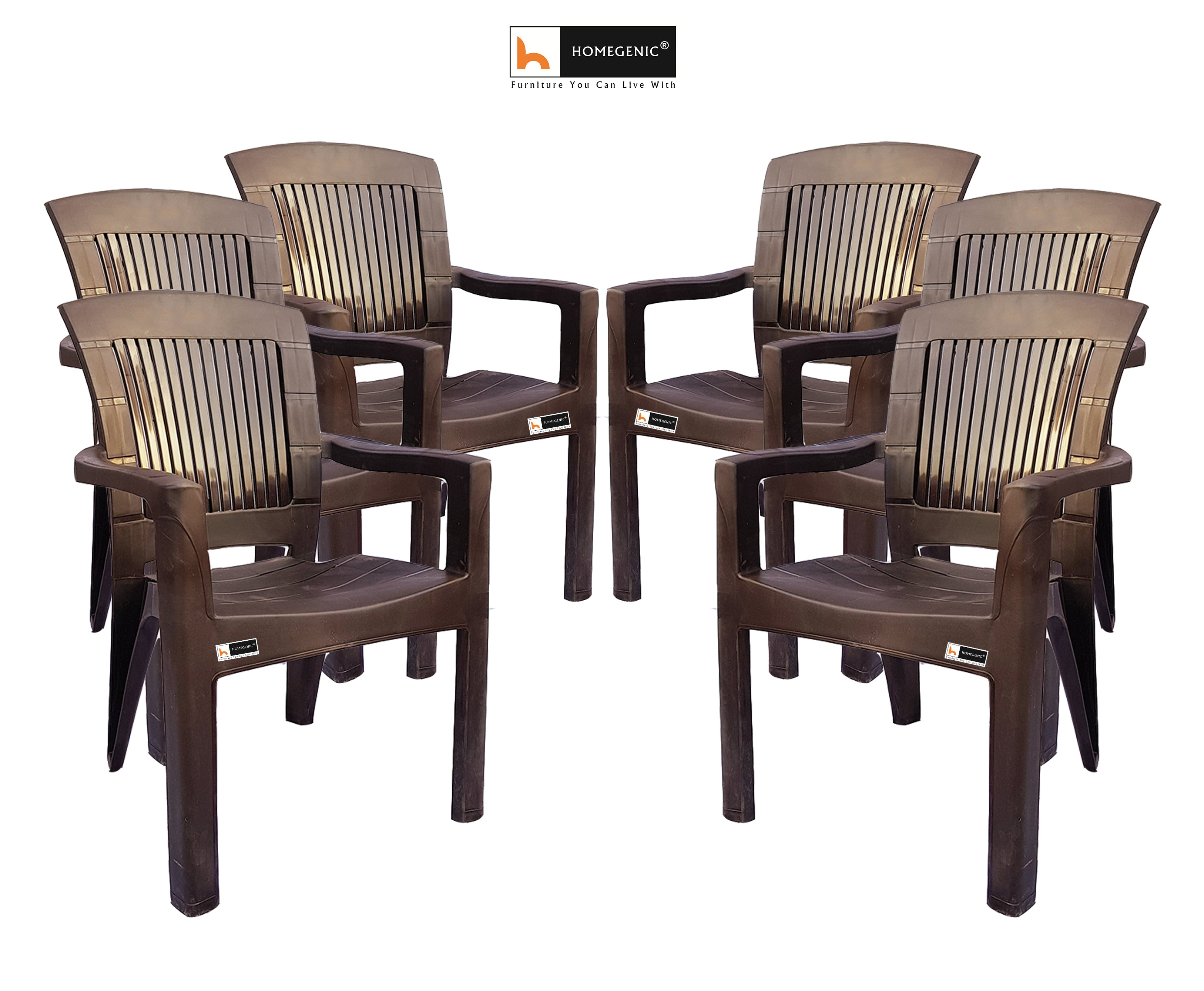 Choice Jaguar Plastic Chair (Weather Brown) Long Back Support | HOMEGENIC.