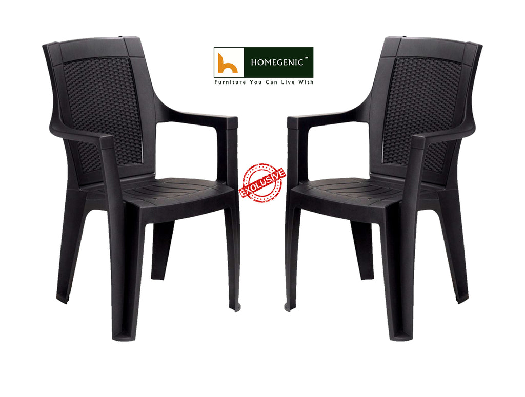 Nilkamal Mystique High Back Chair with Arm (Charcoal Grey) | HOMEGENIC.