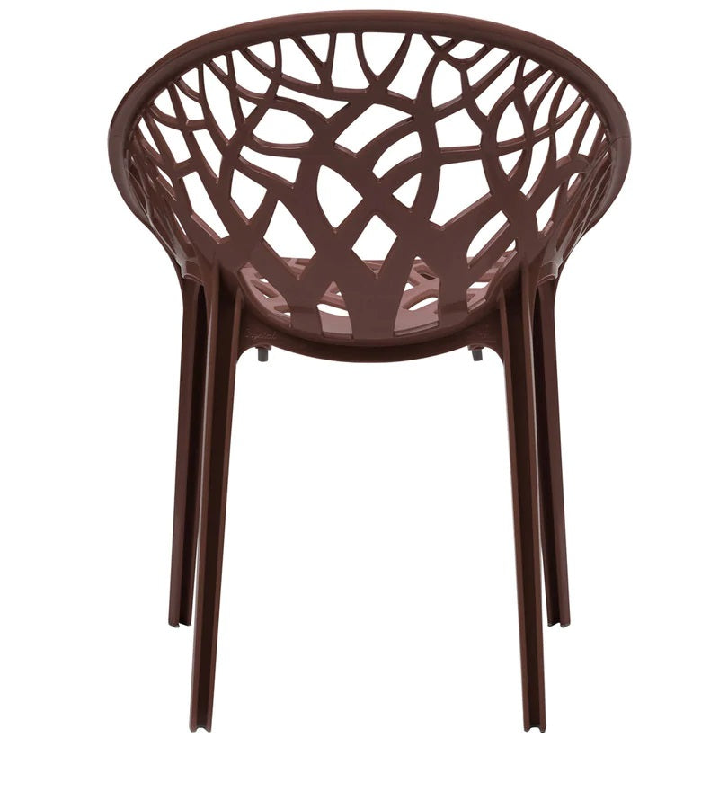 Nilkamal Crystal PP Chairs (Weather Brown Color) | HOMEGENIC.