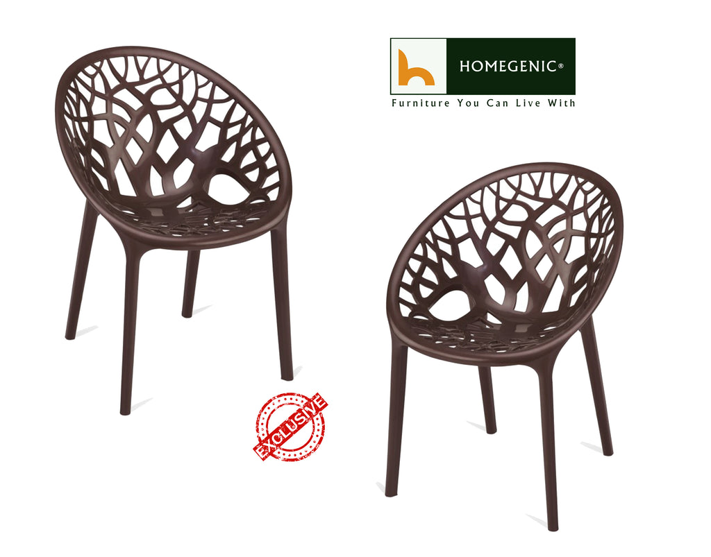 Nilkamal Crystal PP Chairs (Weather Brown Color) | HOMEGENIC.