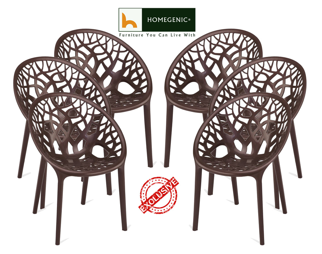 Nilkamal Crystal PP Chairs (Weather Brown Color) | HOMEGENIC.