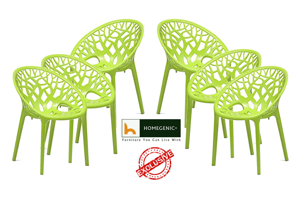 Nilkamal Crystal PP Chairs (Lime Green Color) | HOMEGENIC.