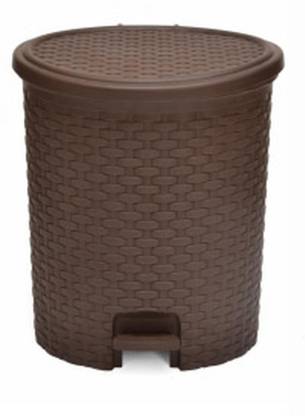 Nilkamal Dustbin for Home, Kitchen, Restaurant Rattan Design with Paddle- 12 Ltr | HOMEGENIC.