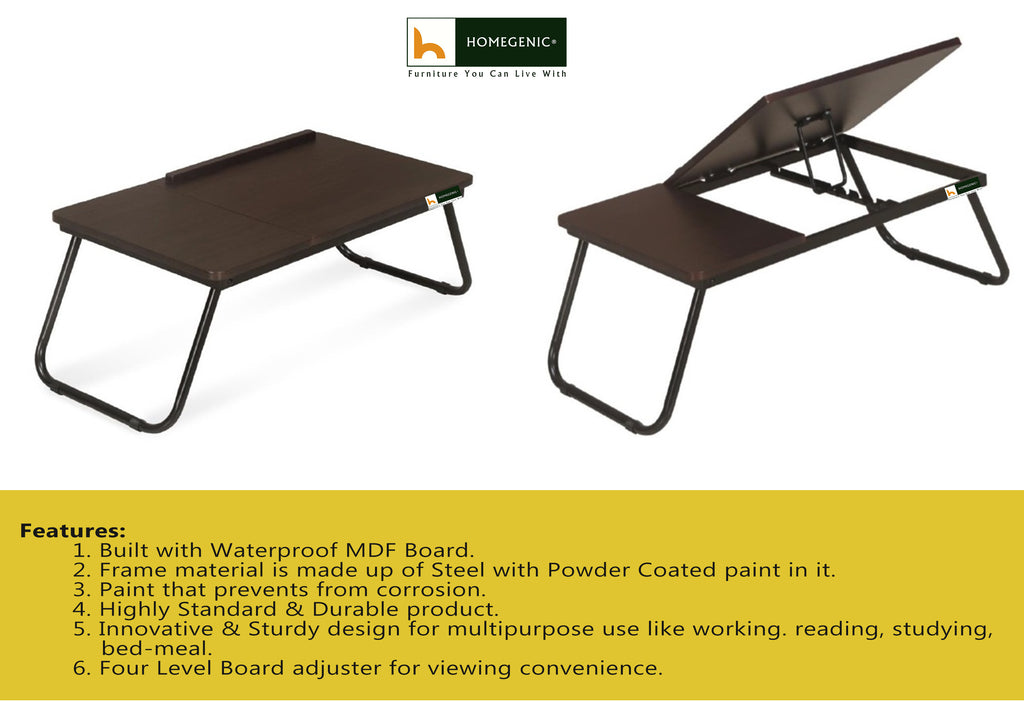 Nilkamal Inspiron Portable Laptop Table - Walnut | HOMEGENIC.