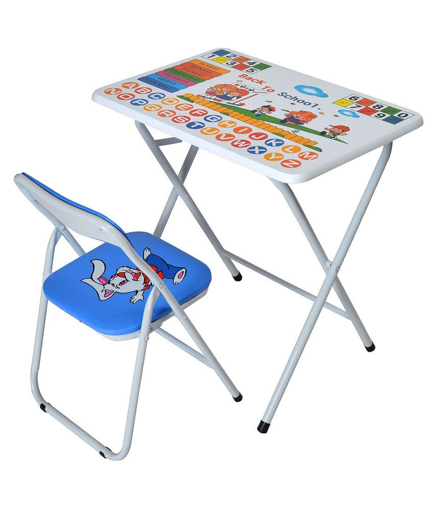 Nilkamal Joy Kids Study Table Set (White and Blue) | HOMEGENIC.