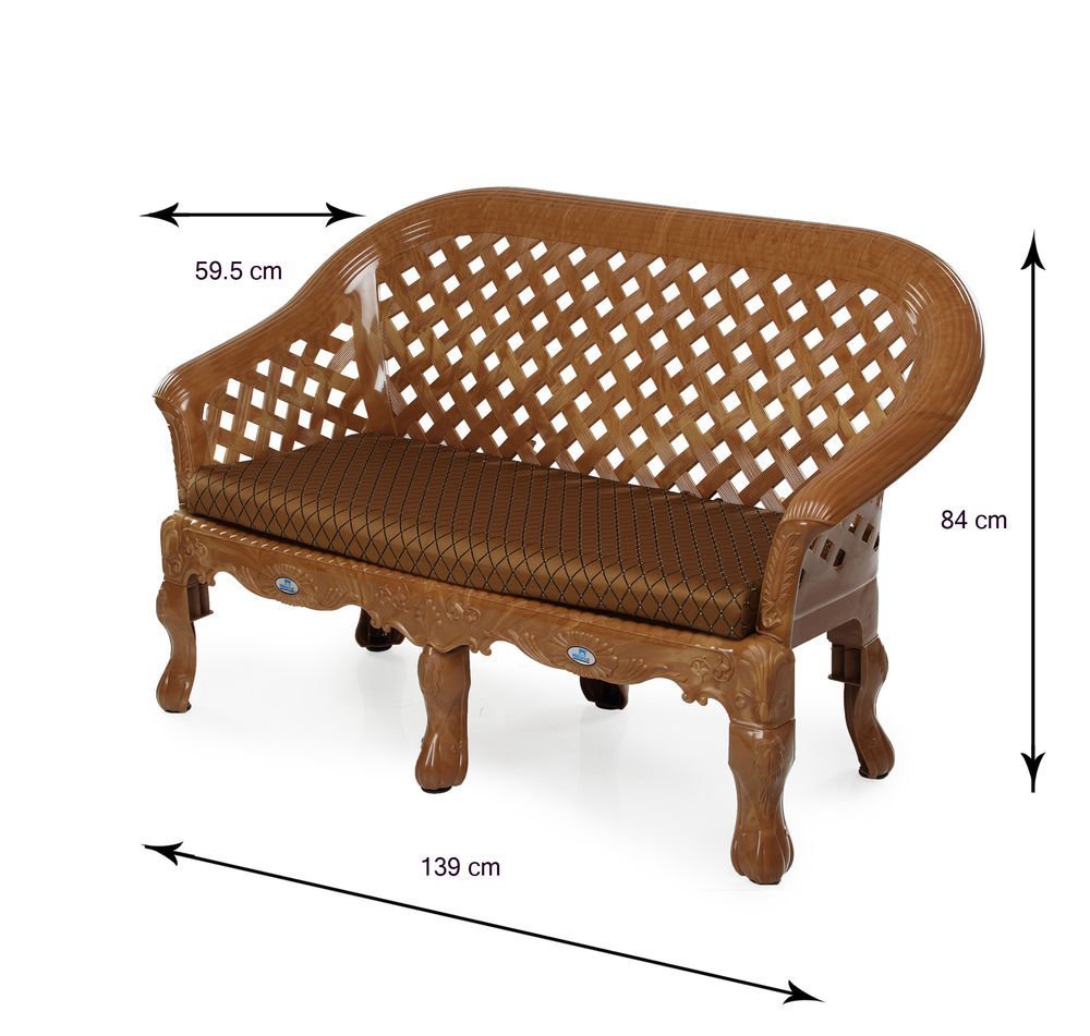 Nilkamal Luxura Sofa Set with cushions (Rose wood color) | HOMEGENIC.