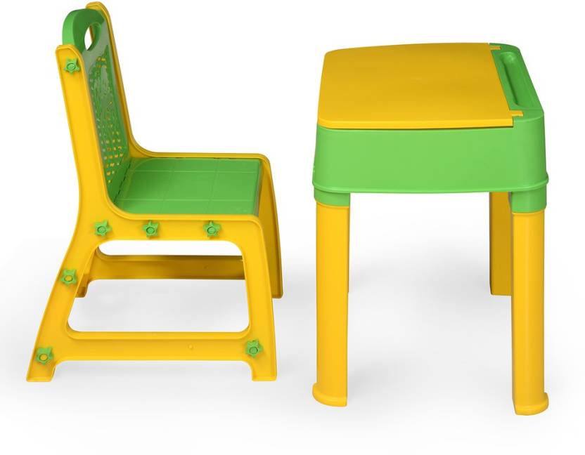 Nilkamal Apple Junior Study Table Set -Yellow And Green | HOMEGENIC.