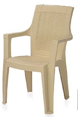 Nilkamal Mystique High Back Chair with Arm (Marble Beige) | HOMEGENIC.