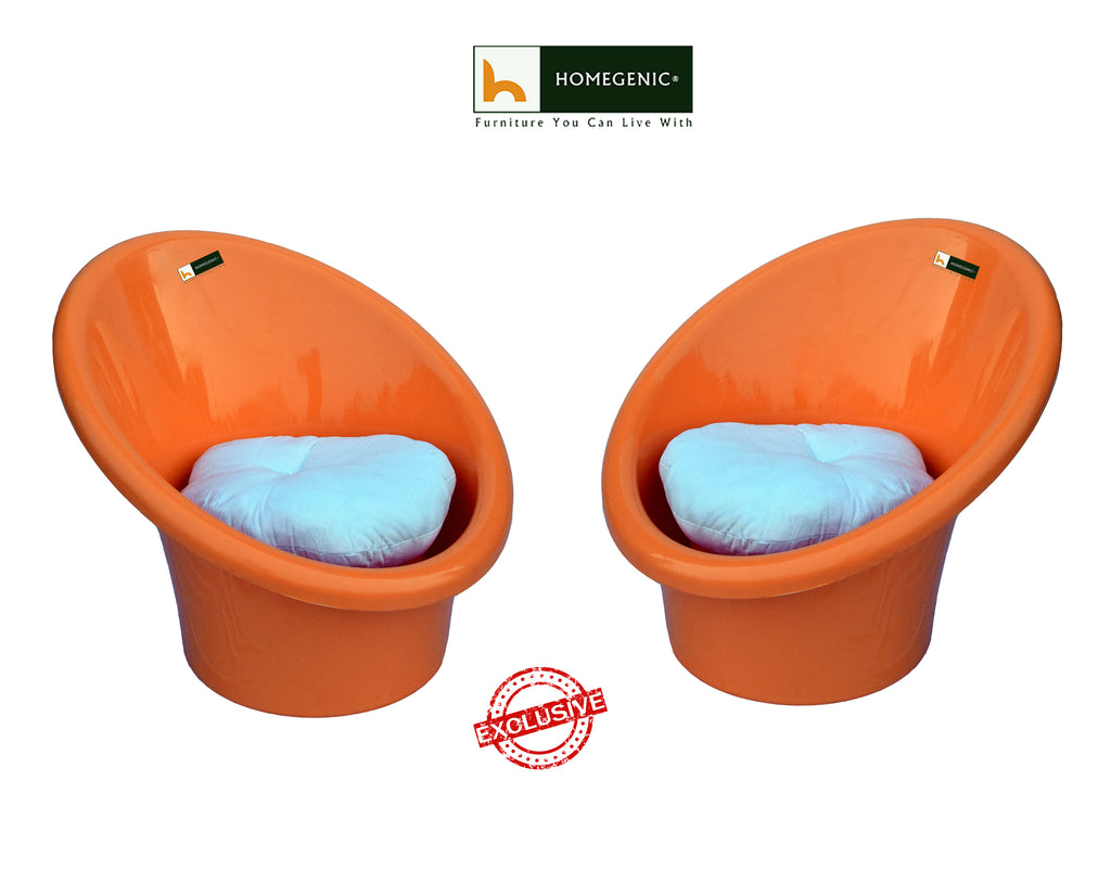 Nilkamal Tub Chair with Cushions- Set of 2 Chairs | HOMEGENIC.