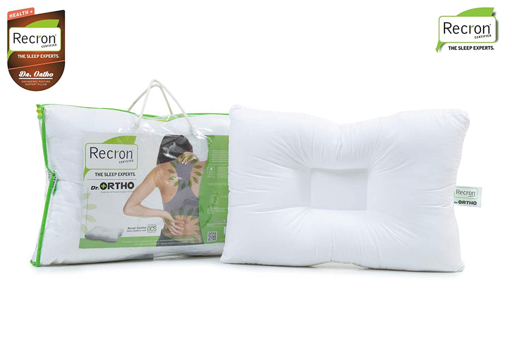 Recron Dr. Ortho Certified Pillow - White ( 4 Pieces) | HOMEGENIC.