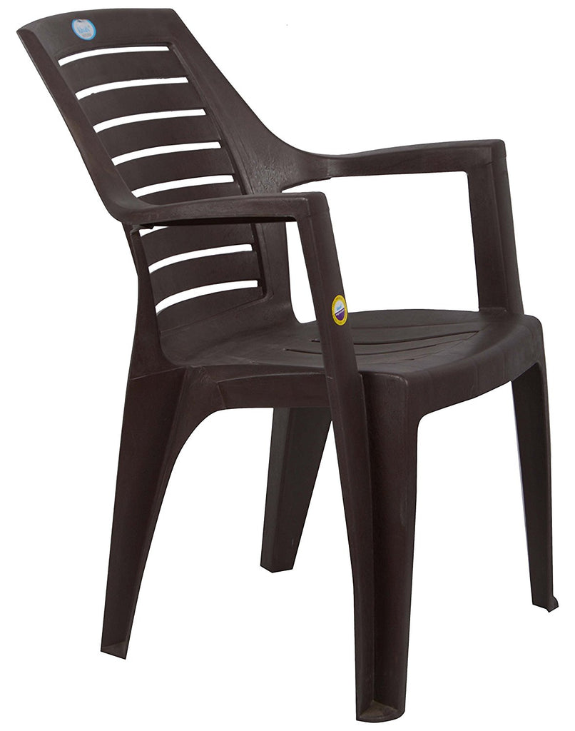 Kisan Elegant Round Dining Set with 4 Ertiga Chair (Brown) | HOMEGENIC.