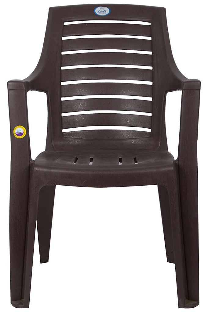 Kisan Elegant Round Dining Set with 4 Ertiga Chair (Brown) | HOMEGENIC.