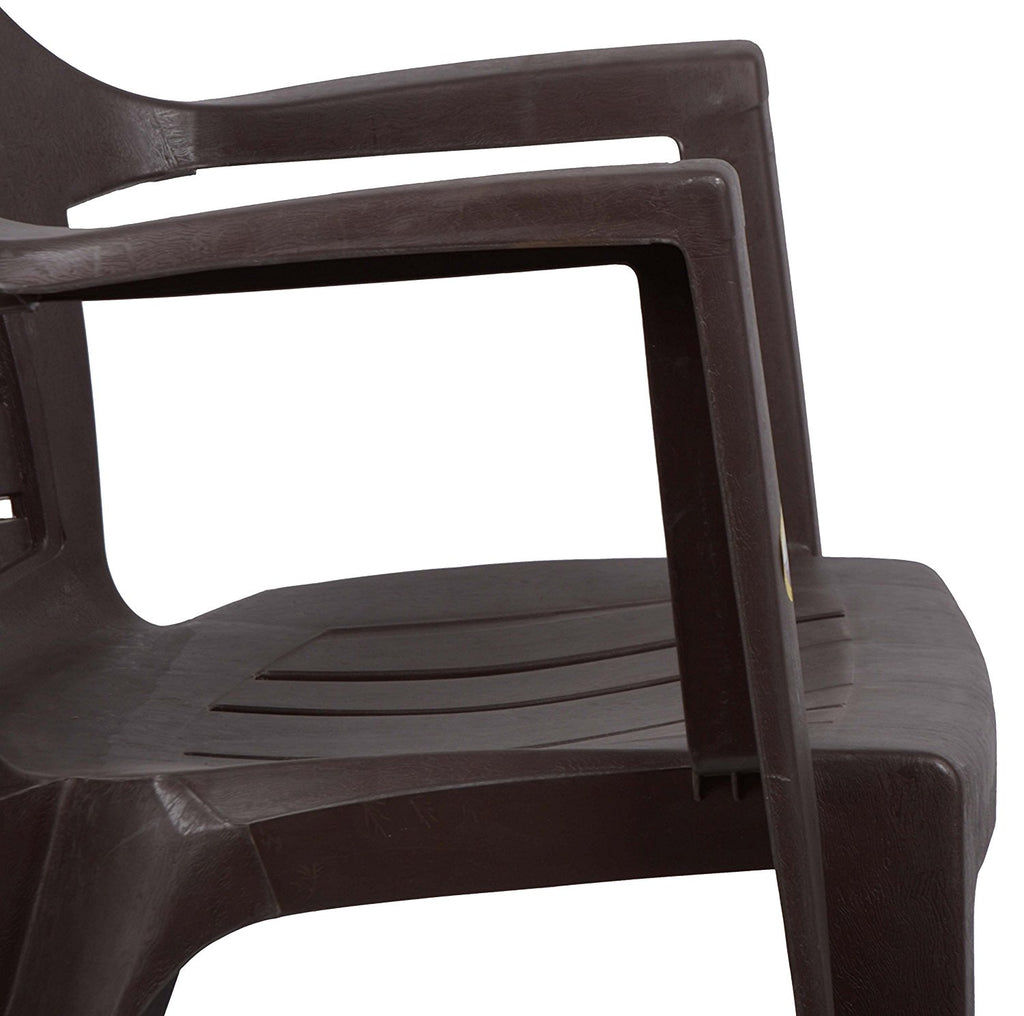 Kisan Elegant Round Dining Set with 4 Ertiga Chair (Brown) | HOMEGENIC.
