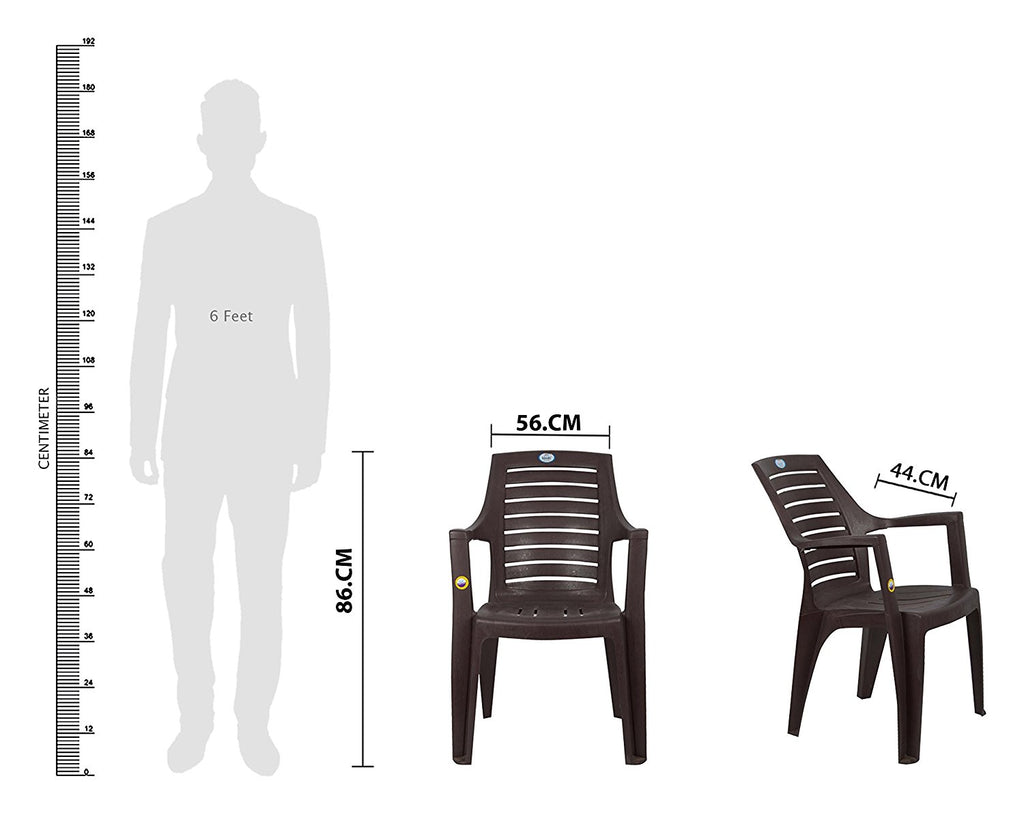 Kisan Elegant Round Dining Set with 4 Ertiga Chair (Brown) | HOMEGENIC.