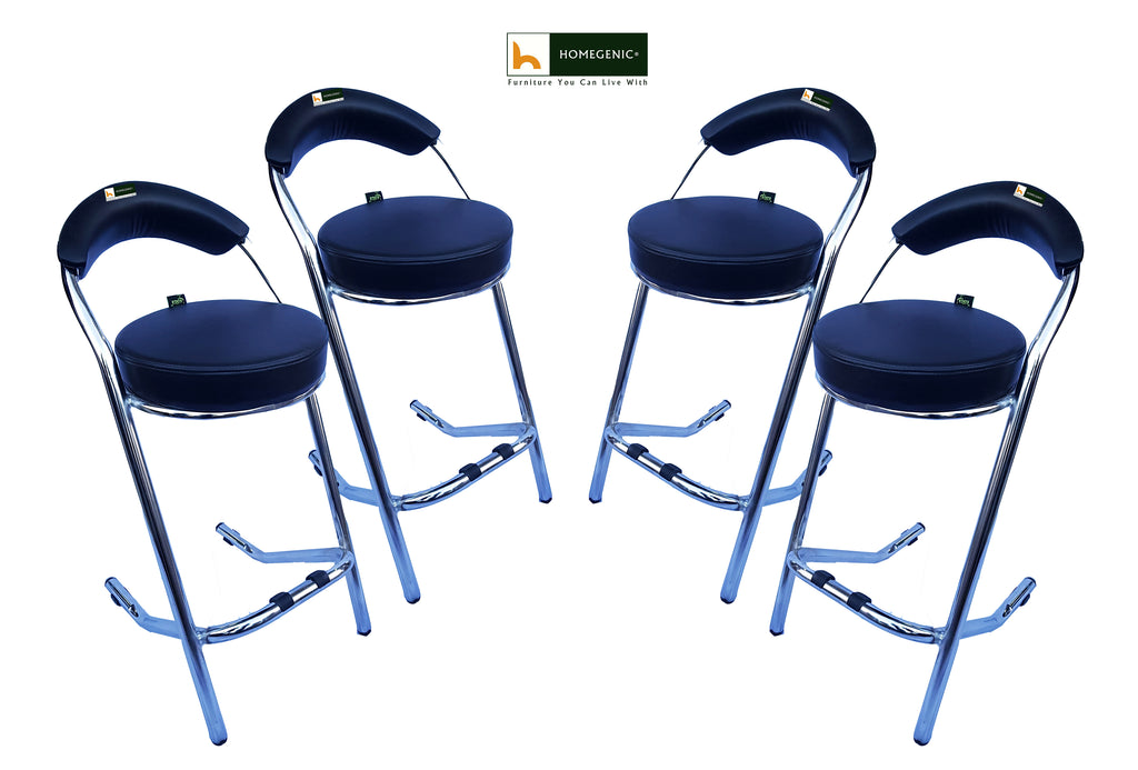 Homegenic Kross Bar Stool for Kitchen/Office/Bar (Seating Height 72 cms) In Black | HOMEGENIC.