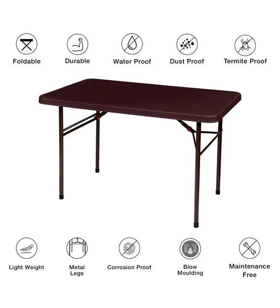 Supreme Swiss Blow Mould Folding Table (4 Feet) | HOMEGENIC.