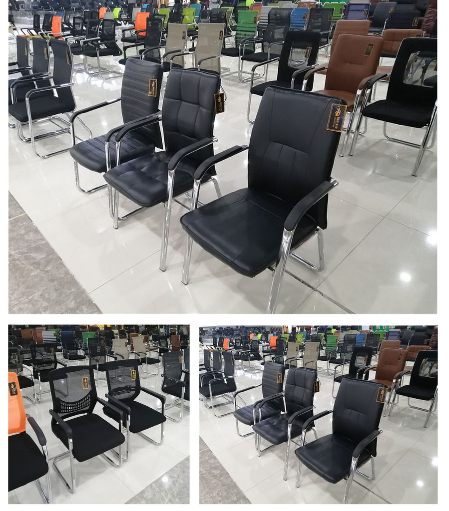 Homegenic Leatherette Office Visitor Chair (Two Plair Square) Black Color | HOMEGENIC.